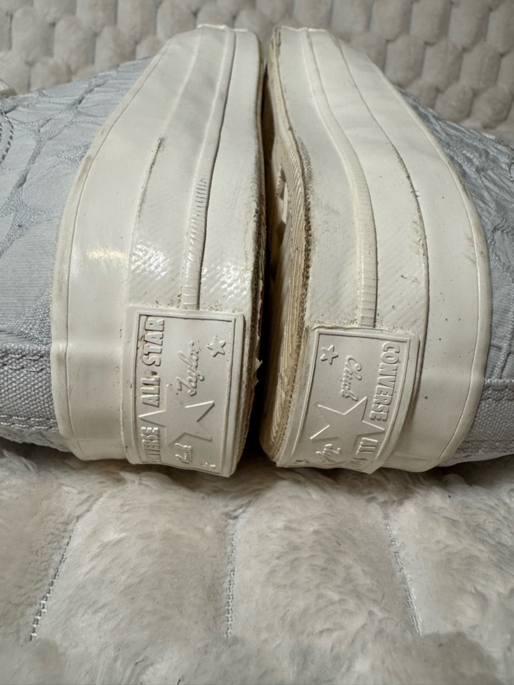Converse Low Top W 8.5 Grey & Off-White/Cream - Picture 5 of 9